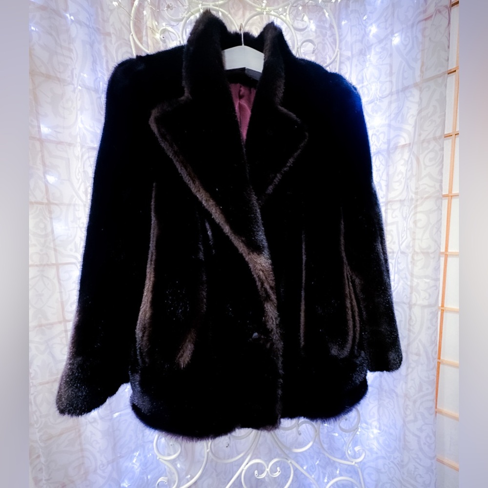 Vintage French Tissavel Faux Fur Coat